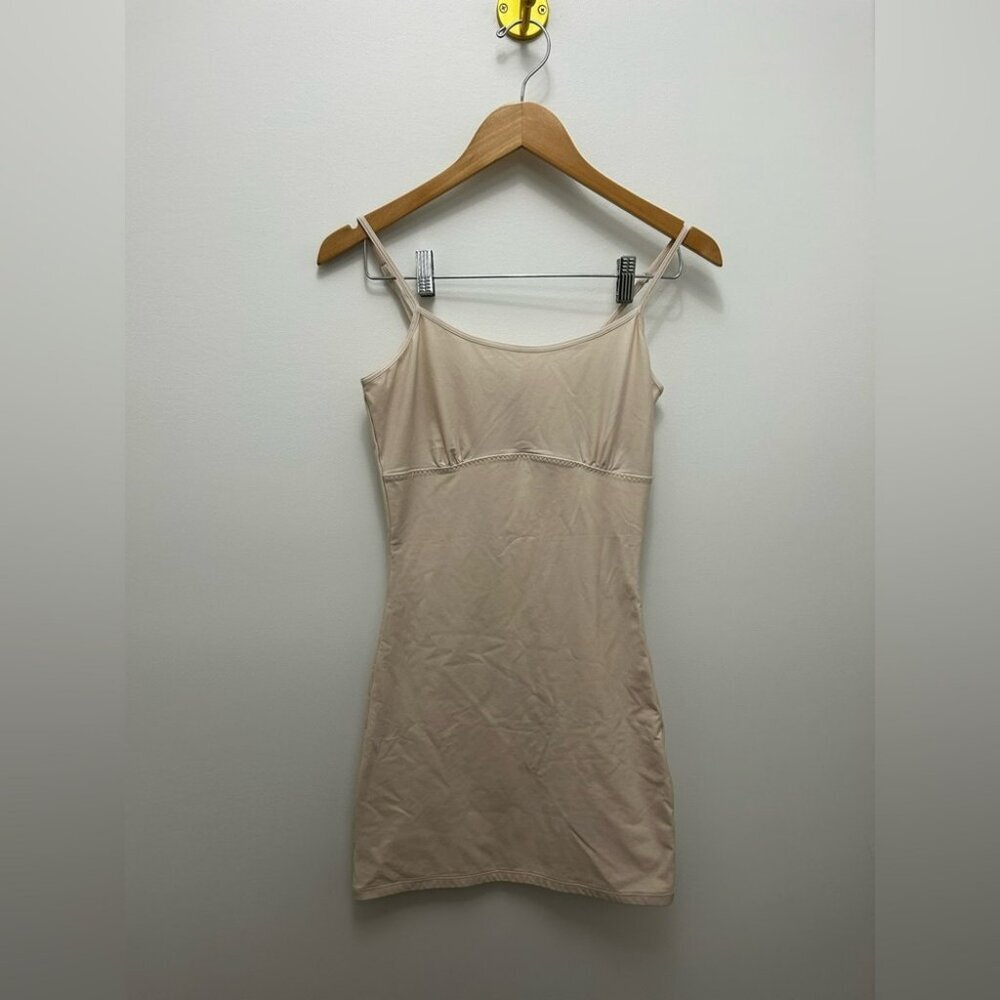 Spanx Spoil Me Cotton Shape Wear Dress Slip Size Large Nude Tan Lightweight